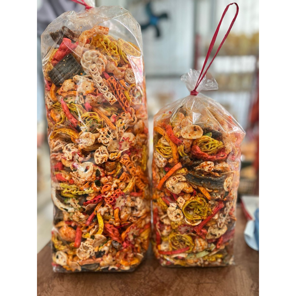 Aneka kerupuk seblak ball 2kg // kerupuk seblak beton // kerupuk seblak campur // kerupuk seblak raf