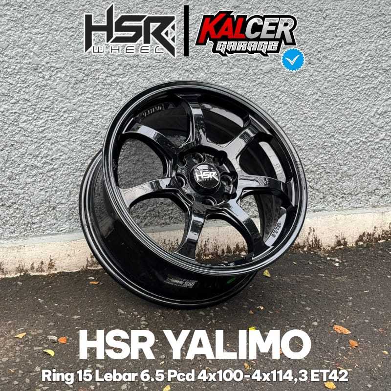 VELG HSR YALIMO RING 15 LEBAR 6,5 PCD 8x100-114,3 ET42 ORIGINAL HSR