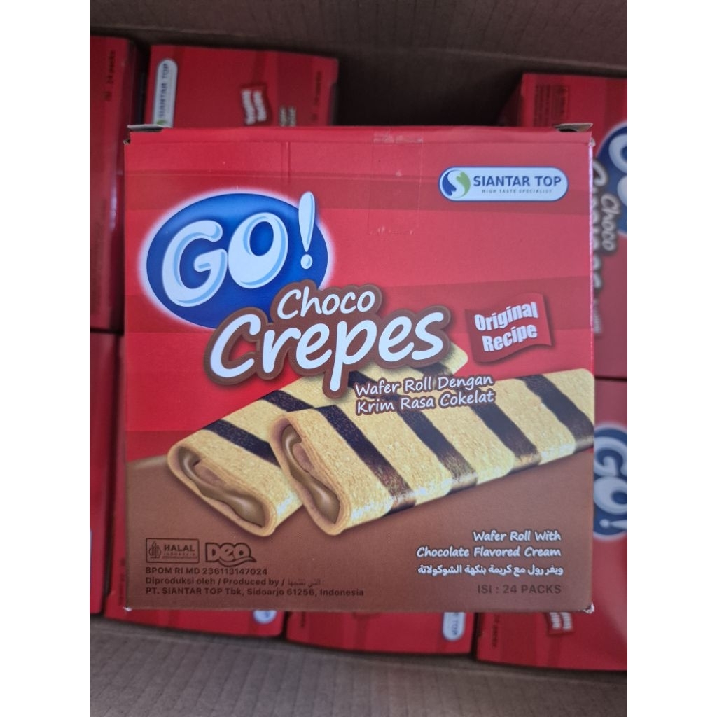 Snack 500 Siantar Top Go Crepes/My Choco/ChocoPie/Goriobiskuit 1 Pack Isi 20pcs