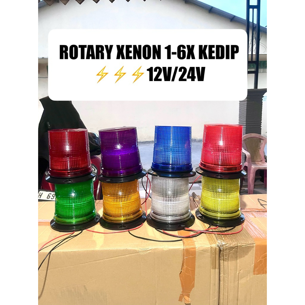 ROTARY XENON MODEL 12V-24V ROTARI XENON BOHLAM 12V-24V MODEL SERI H(1-6 kedip)