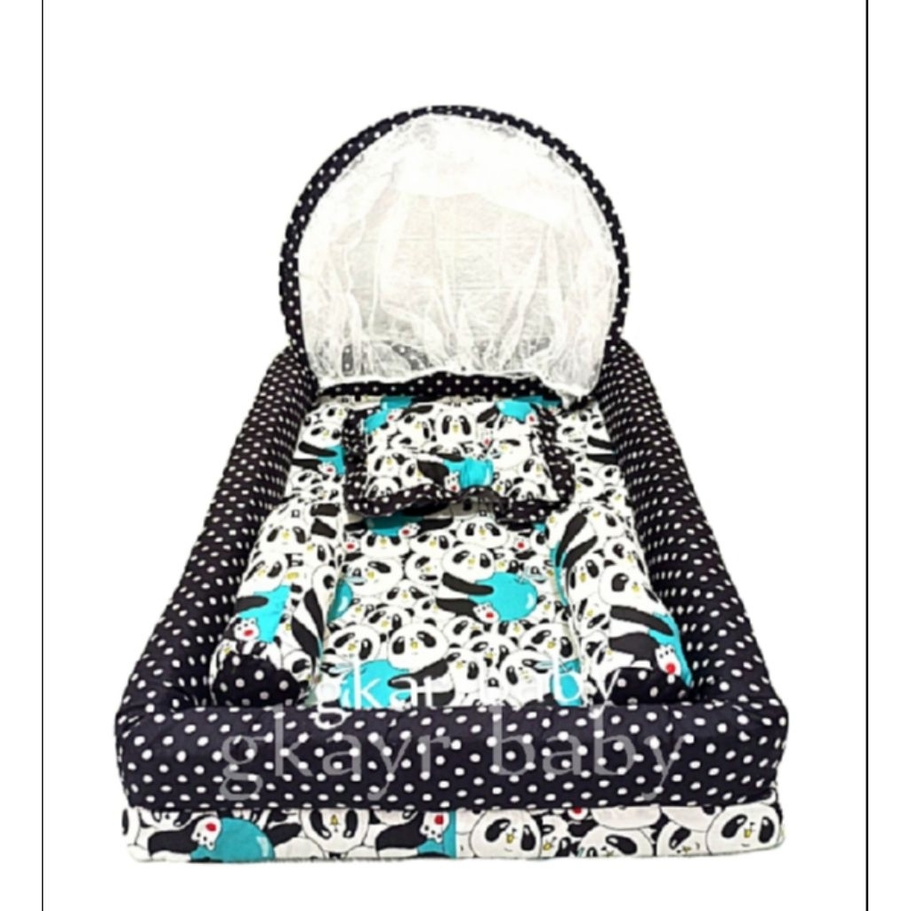 KASUR BAYI SET BANTAL GULING/ Kelambu di pisah berbagai macam motif