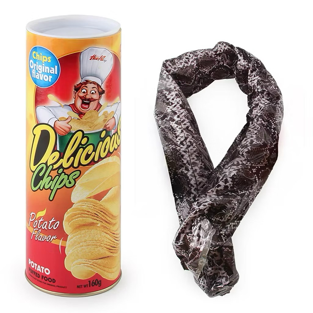 Mainan Prank Kaleng Keripik Kentang Snake Potato