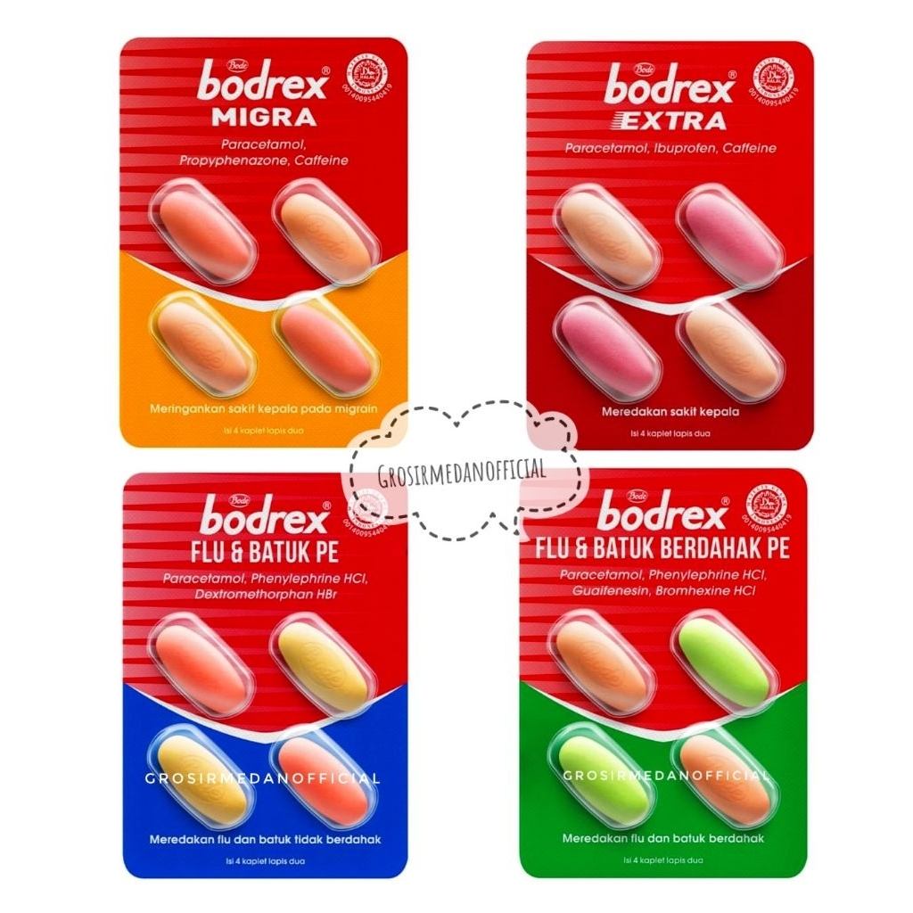BODREX MIGRA - BODREX EXTRA - BODREX FLU BATUK BERDAHAK DAN TIDAK BERDAHAK