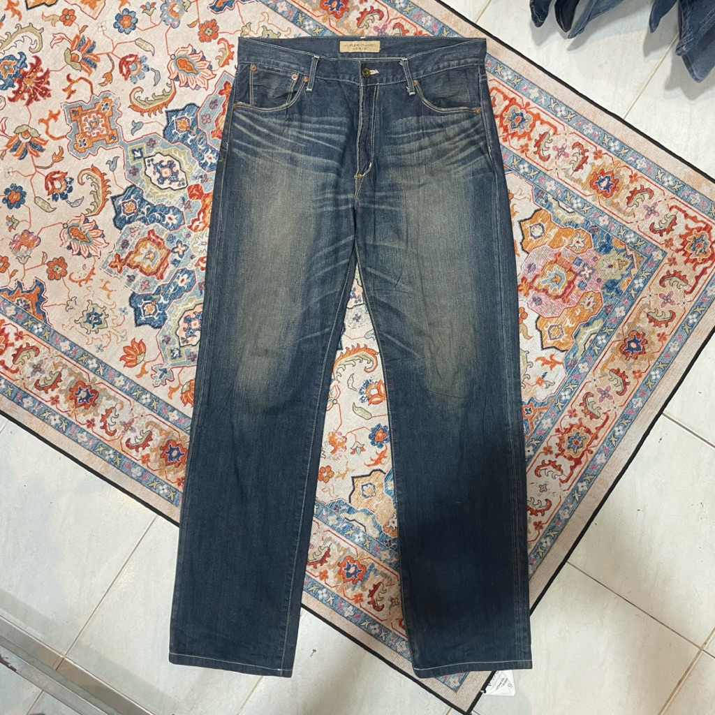 CEK DEKSRIPSI SEBELUM CO! Celana Panjang Jeans Denim Pria Cowok Reguler Fit Brand UNIQLO Vintage Cla