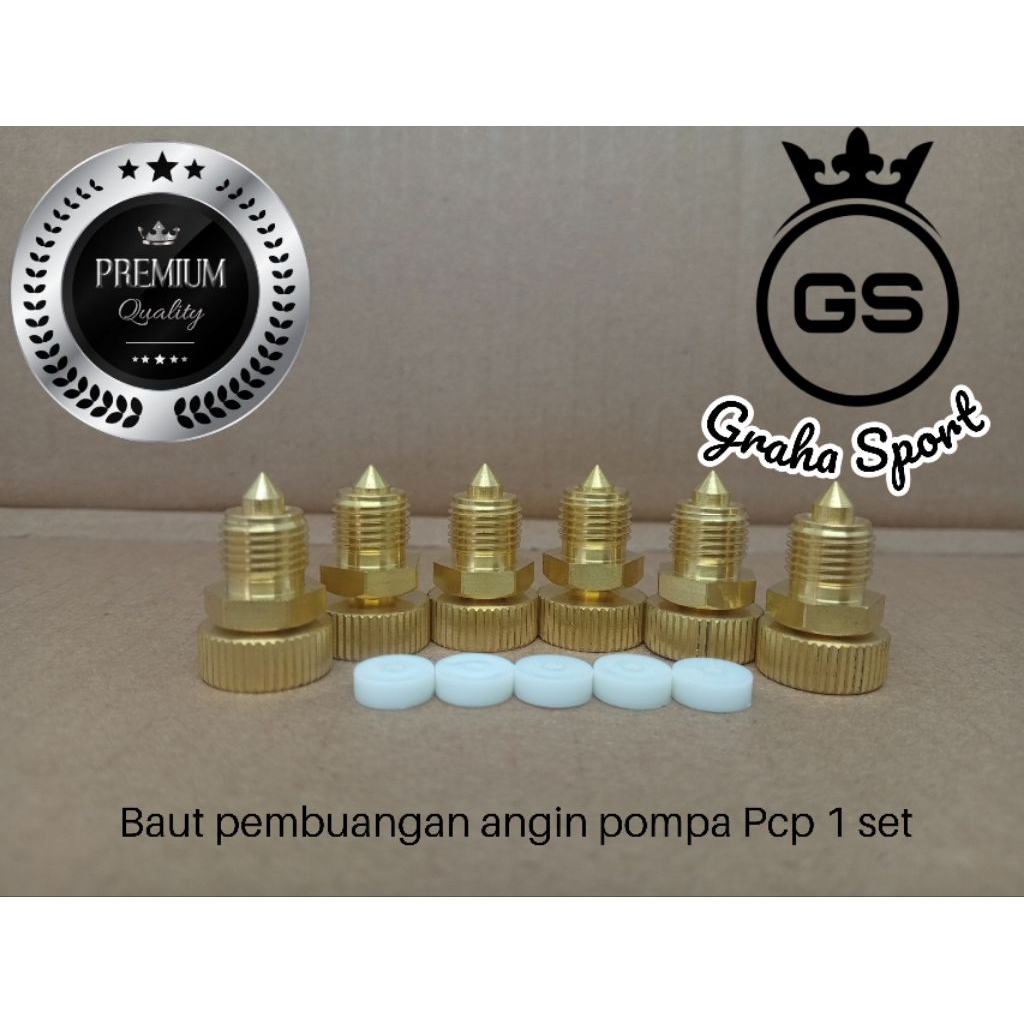 Baut Pembuangan Pompa Pcp 1 set, Baut pembuangan angin pompa pcp, 1 set baut pembuangan angin pompa