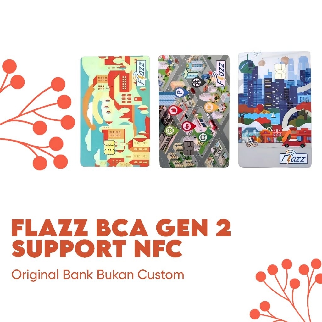 Kartu Flazz BCA GEN 2 Acak bisa NFC/ BCA Flazz/ Flazz Gen 2/ BCA Flazz gen 2/ Flazz gen 3/ E-toll BC