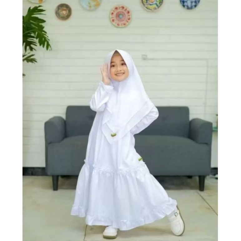GAMIS MANASIK HAJI TK / GAMIS ANAK SEKOLAH TK PUTIH