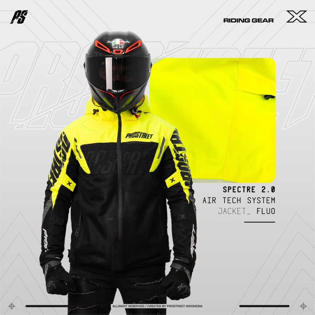 JAKET PROSTREET SPECTRE AIR TECH SYSTEM V2 FLUO ORIGINAL