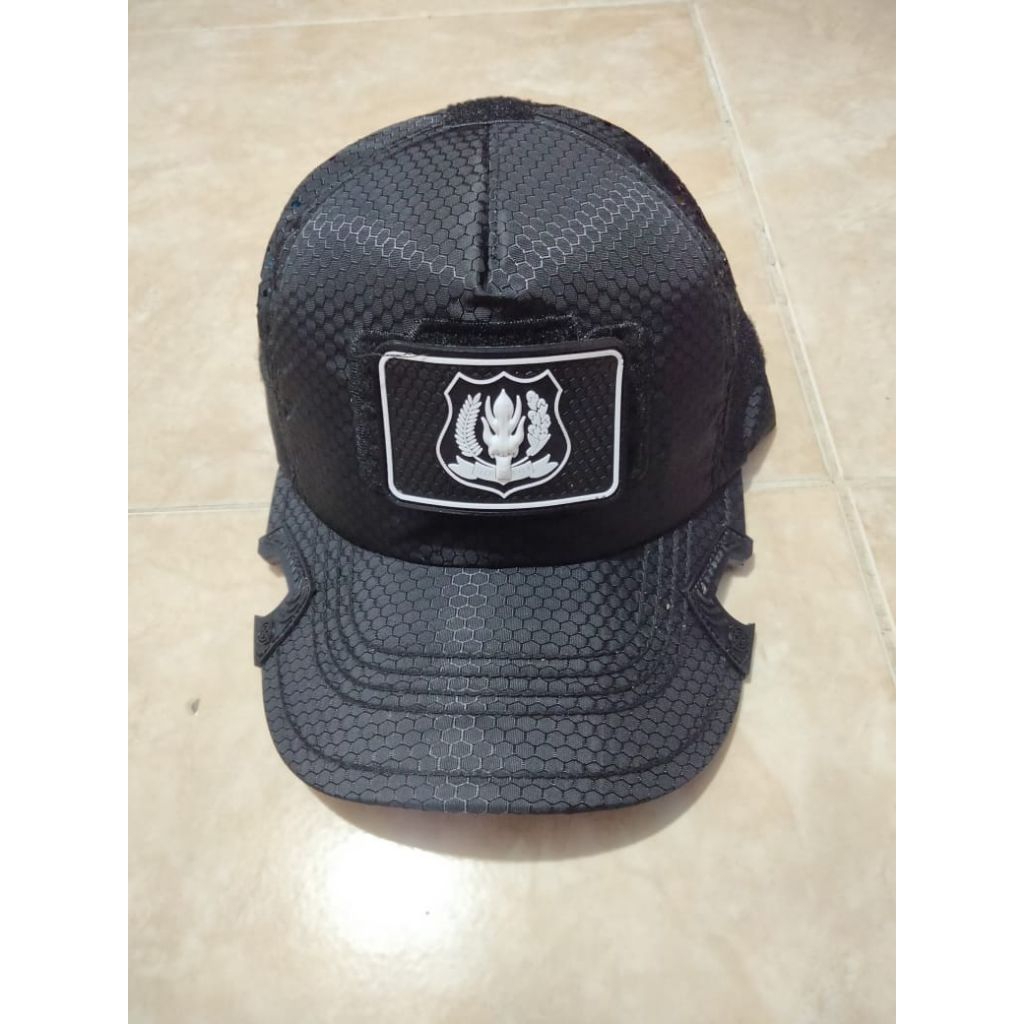 Topi tactical coak satpam terbaru/topi logo satpam putih/topi security satpam
