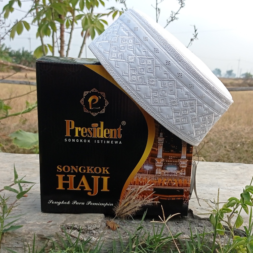 Songkok Juara - Peci Haji SHOBUR PUTIH Songkok Madinah Motif Songkok Haji Putih Bordir kopiah haji