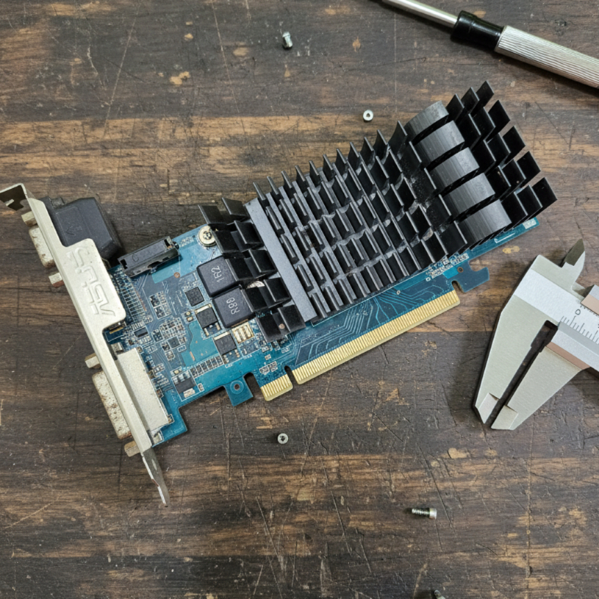VGA ASUS NVIDIA EN210 1GB 64bit HDMI VGA DVI - Bekas