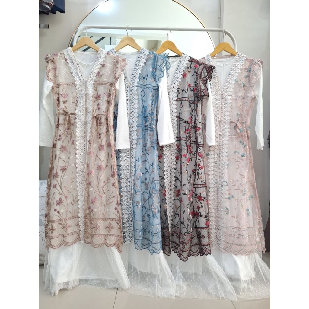 KEENA.CLOTHING || Gamis Outer Brukat