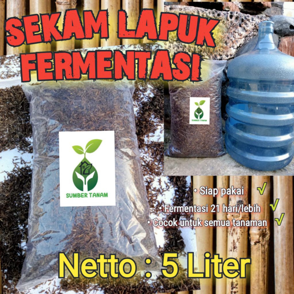 MEDIA TANAM SEKAM FERMENTASI / SEKAM LAPUK 5 LITER