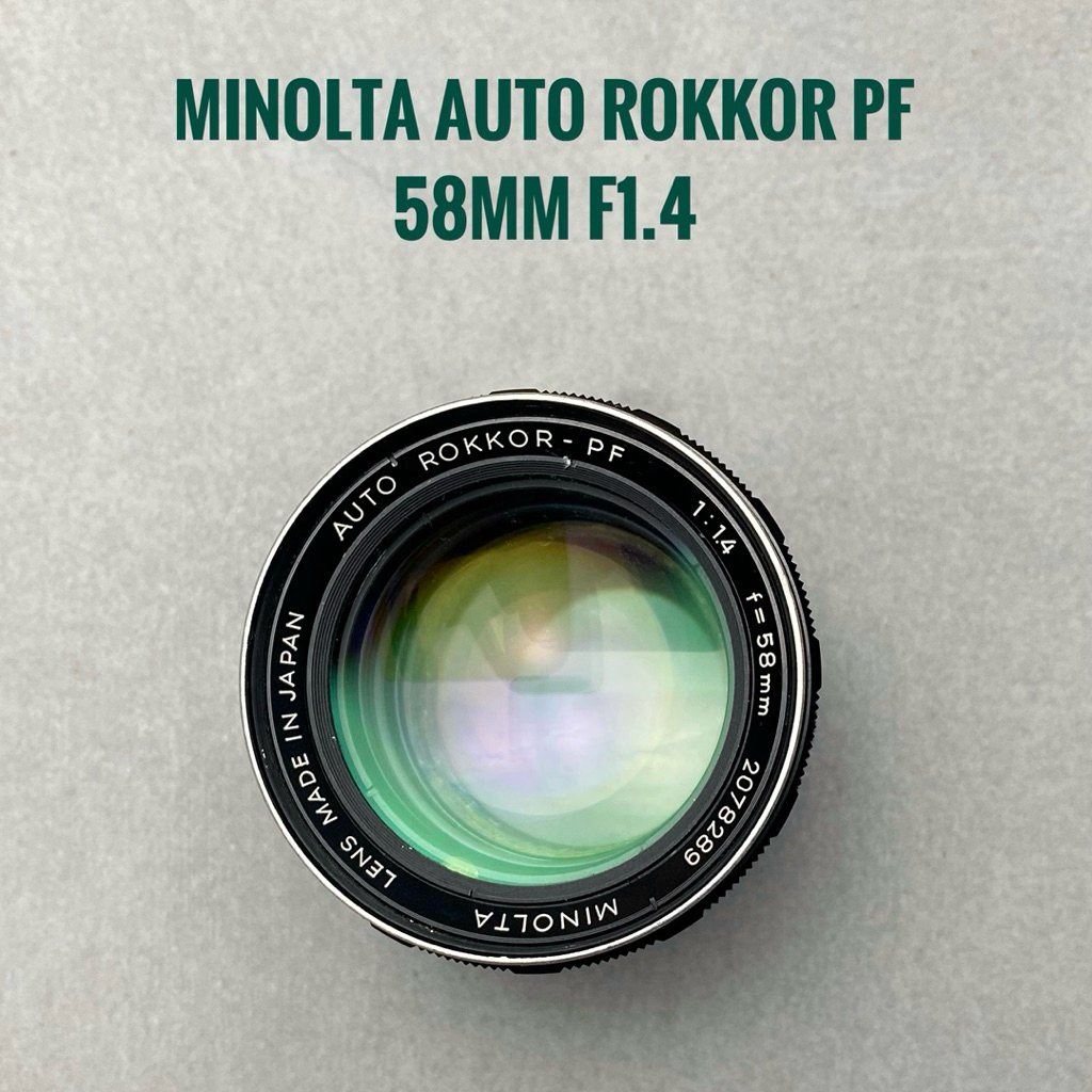 Minolta Auto Rokkor-PF 58mm f1.4 New Version mount MD