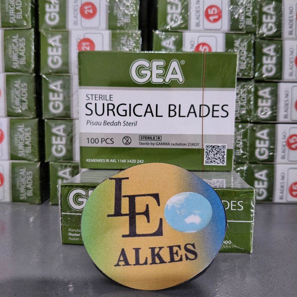 GEA Bisturi No 10 11 12 15 20 21 22 23 24 Blades Surgical Blade Mata Pisau Bedah Medis Operasi