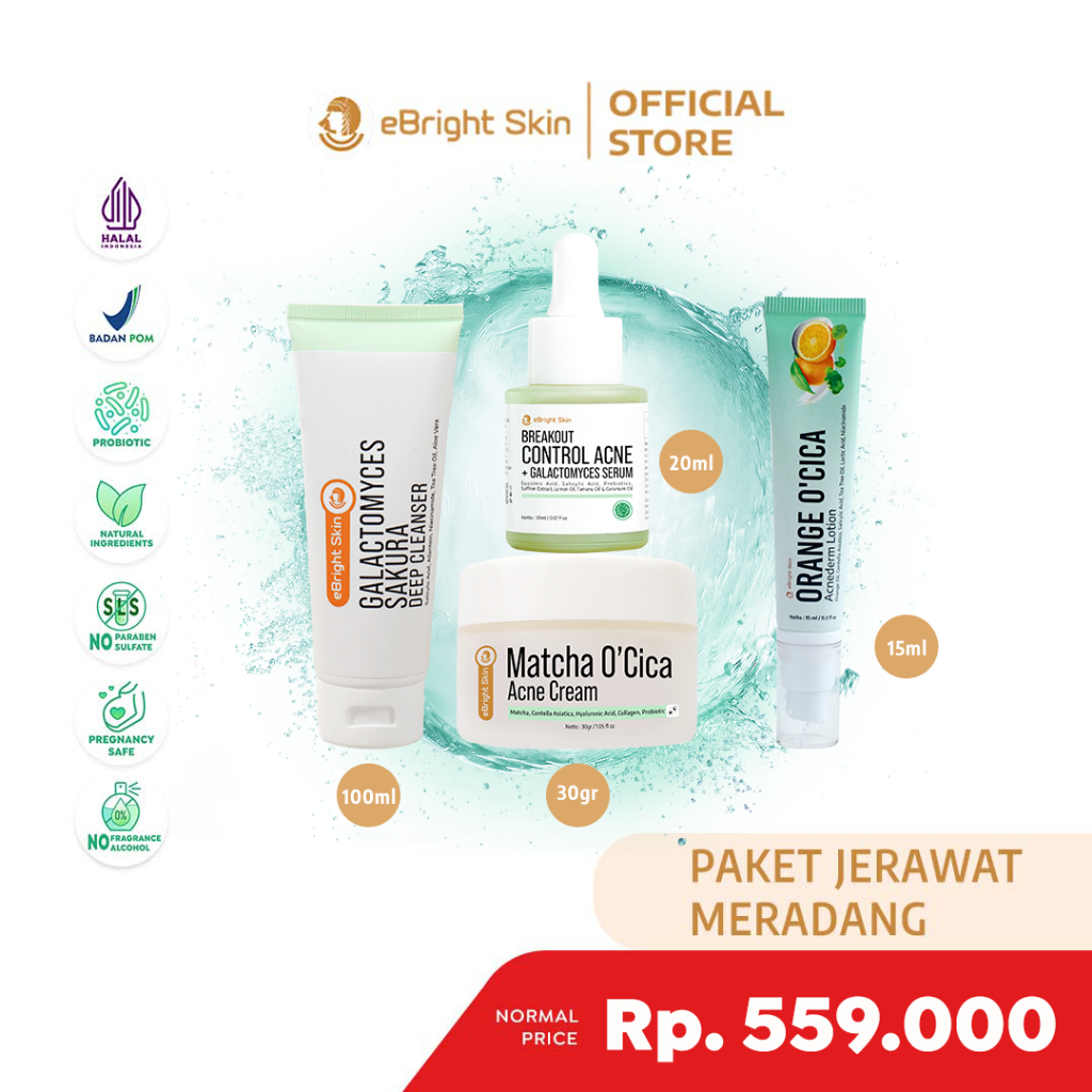 eBright Skin Paket Jerawat Meradang - Acne Inflamed Ultimate