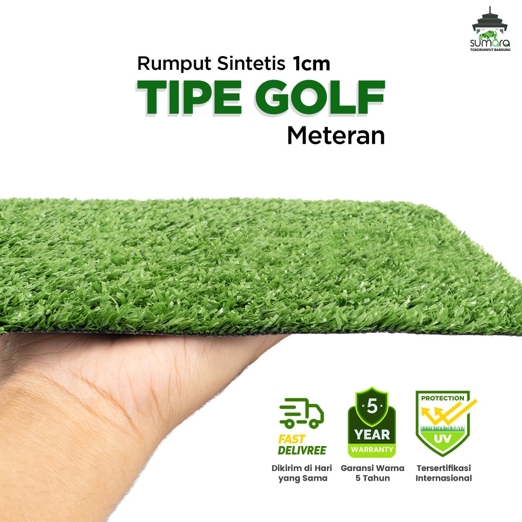 Rumput Sintetis Type Golf 1 cm 1x1m Rumput Sintetis Sumara Rumput Sintetis Bandung