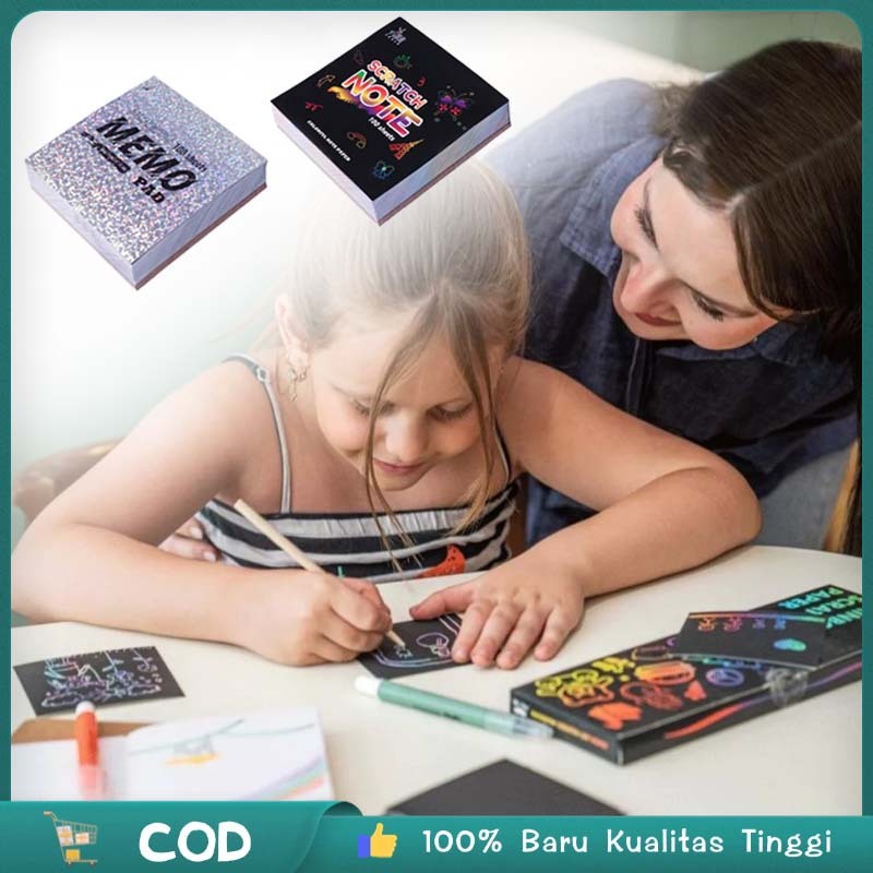Buku Gambar Ajaib Scratch Note Kertas Magic Scratch Book-grafiti