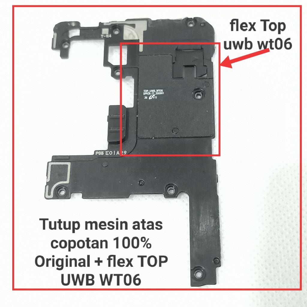 Tutup mesin atas + Flex TOP UWB WT06 Samsung Z fold 2 SM-F916U Second Original Copotan