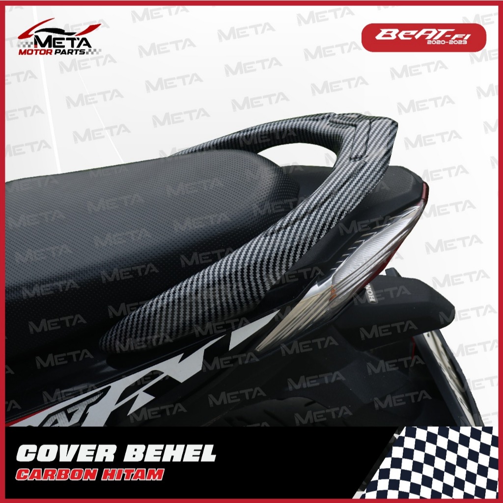 Upper Stoplamp Behel Cover Motor Beat FI 2020-2023 Model Carbon WTP Bahan ABS