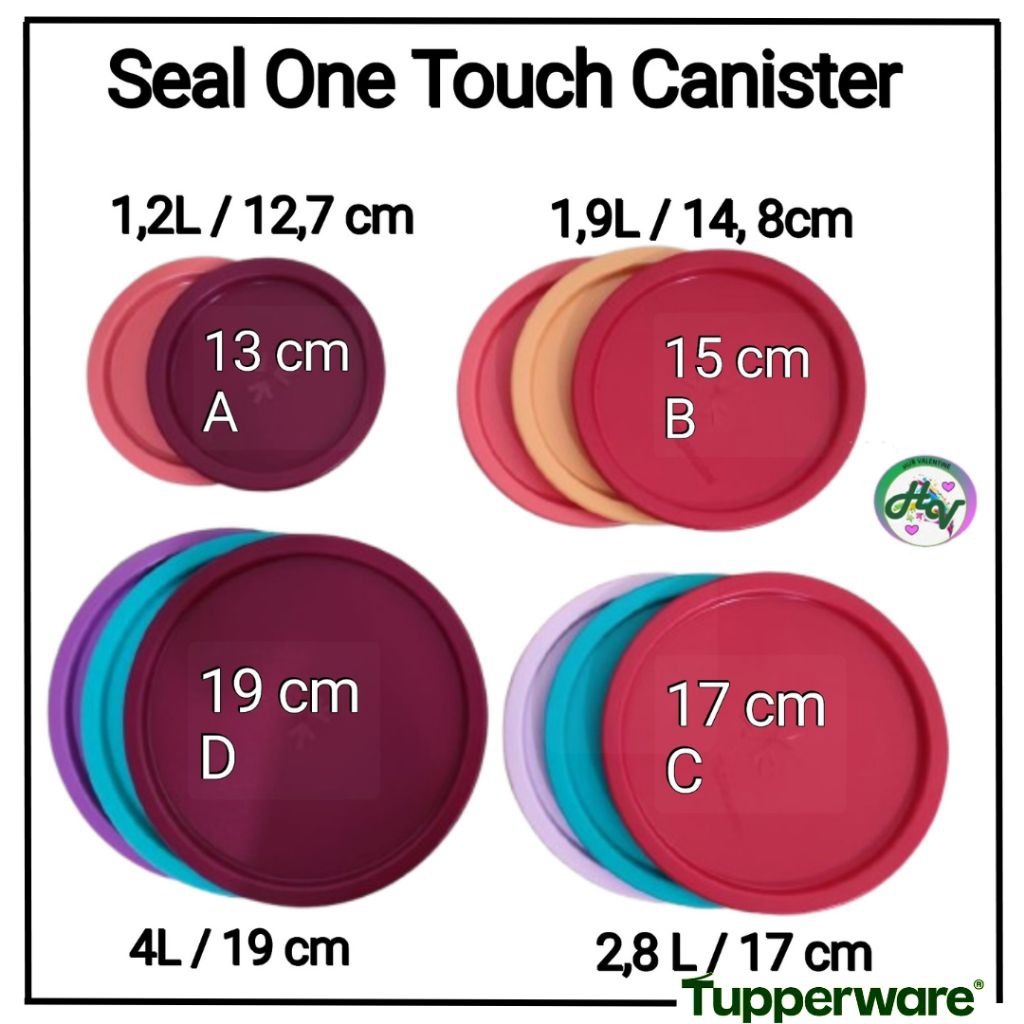 Tupperware Seal Mosaic Canister / One Touch Canister