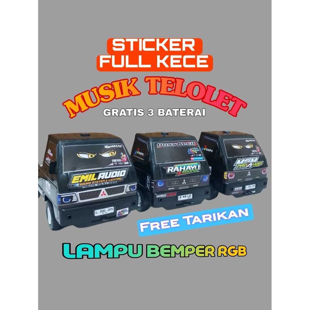 Mobilan mainan pickup L300 Musik ,Lampu, free 3 baterai .non variasi miniatur