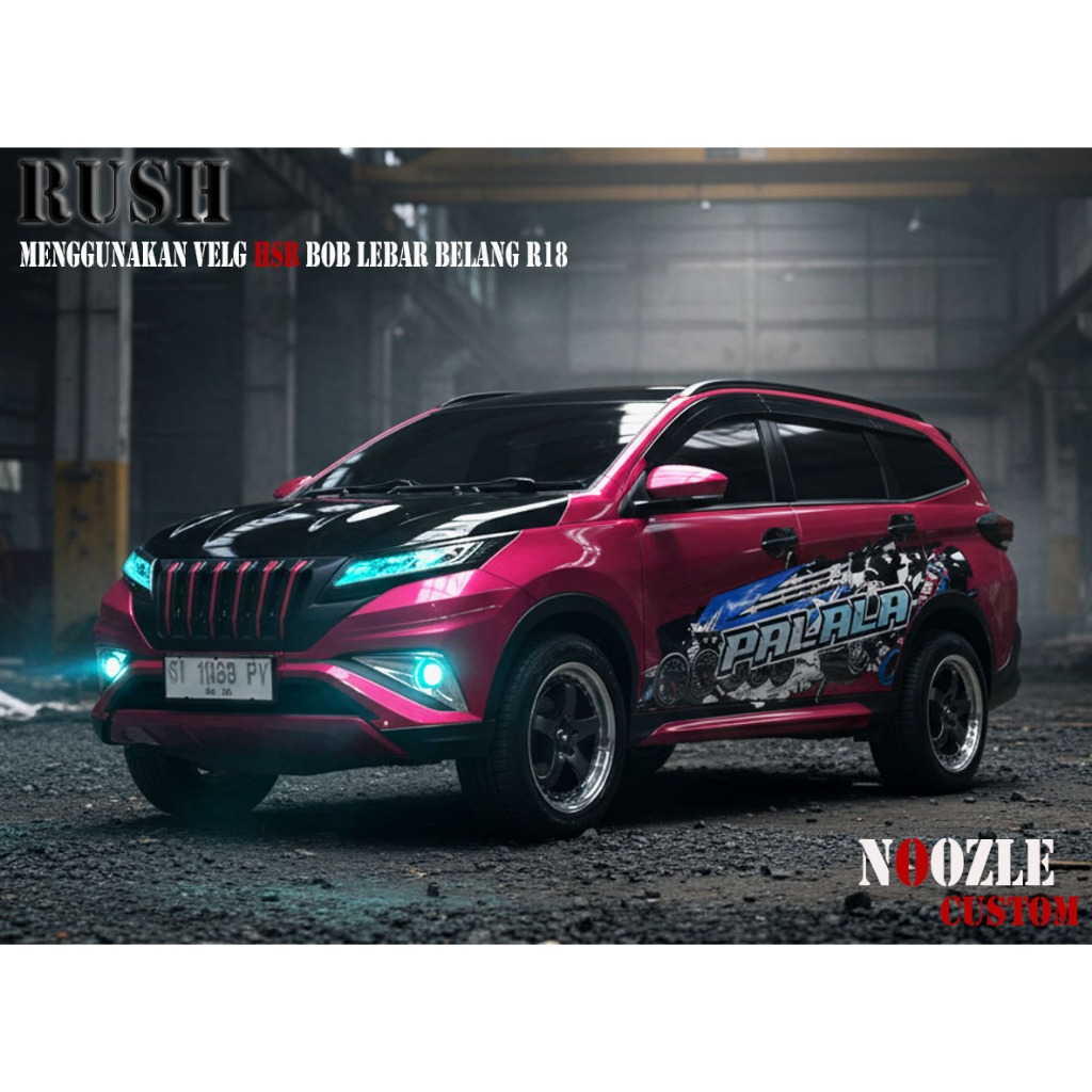 Velg Mobil R18 Lubang 5 PCD 114 Bisa Untuk Mobil PCD 100 Pelek Racing Ring 18 Type HSR BOB Lebar Bel