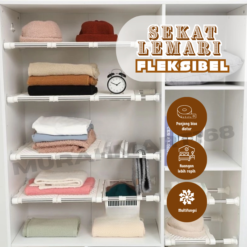 Penyekat lemari baju fleksible bisa disesuaikan/Sekat Lemari Partisi