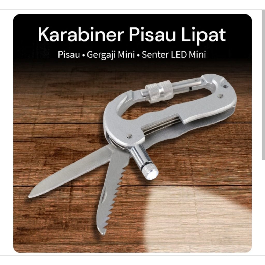 Carabiner pisau lipat knife carabiner mountaineering EDC / pisau survival outdoor camping