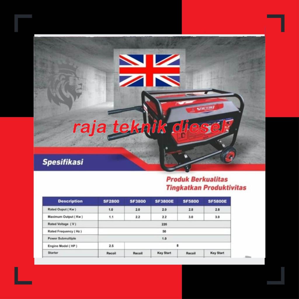 GENERATOR LITRIK 2500WATT GENSET 3000 WATT GF5800E