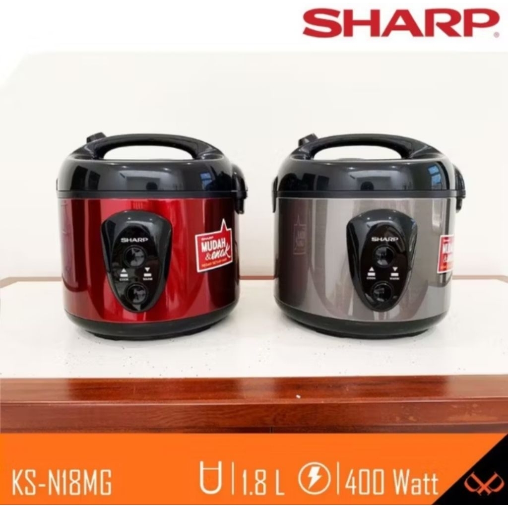Rice Cooker / Magic Com Sharp KS N18MG-RD / SL 1,8 Liter Original