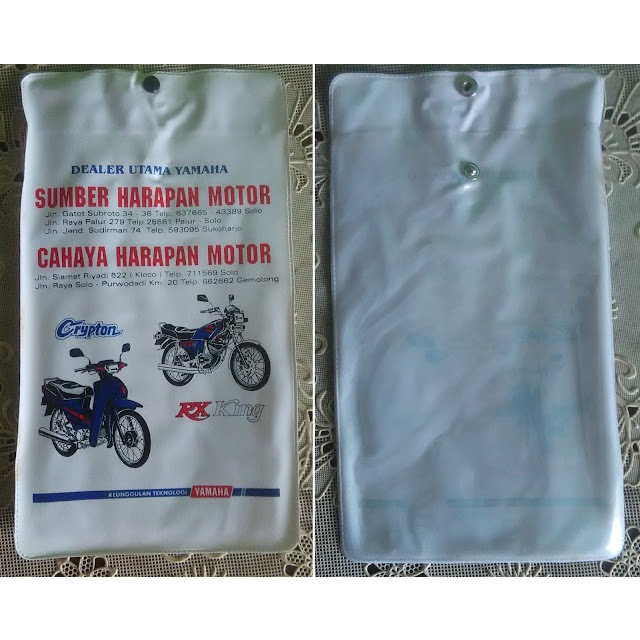 DOMPET SURAT VINTAGE Tempat untuk Menyimpan Dokumen Motor Jadul Motif RX King