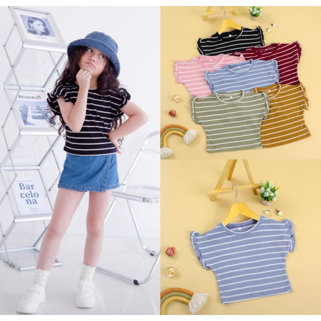 Ibos Kids - Kaos anak perempuan 1-6 tahun Ella Top