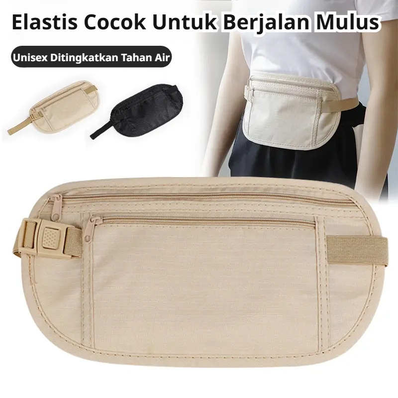 ⚡️(COD/Pengiriman Cepat 24 Jam)⚡️[GRATIS ONGKIR] Tas Dompet Pinggang Travel Anti Maling Hidden Pocke