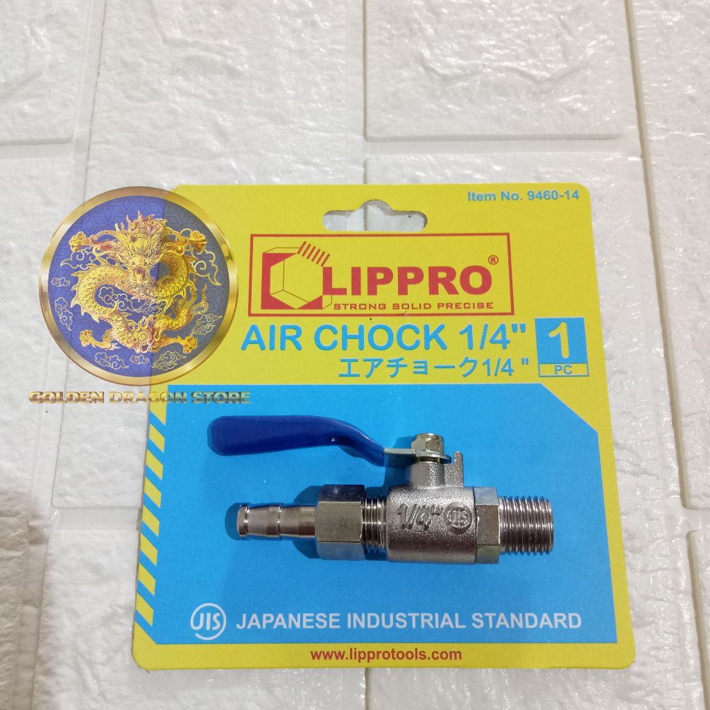 KERAN / KRAN ANGIN KOMPRESOR / AIR CHOKE 1/4" LIPPRO ORIGINAL