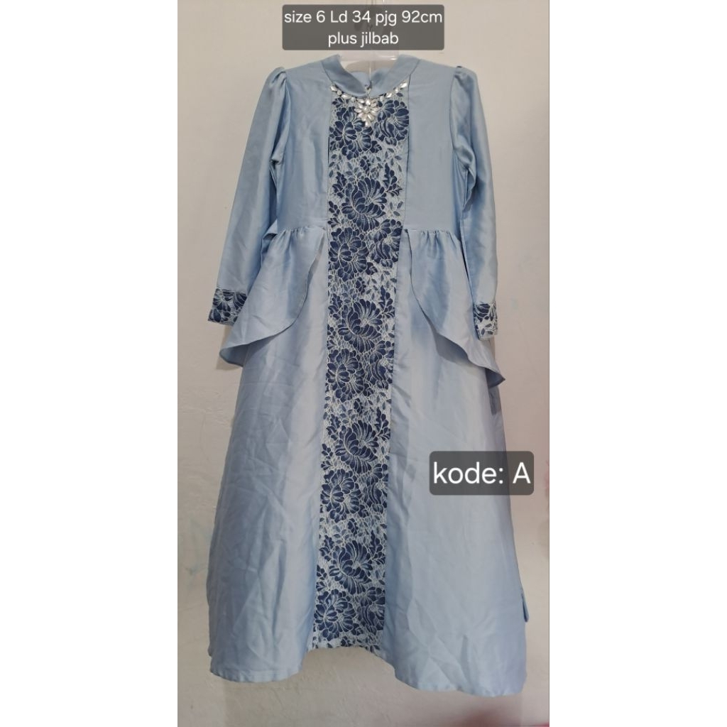 GAMIS DRESS PESTA BAL00N ANAK 2 3 4 5 6 7 8 9 10 11 12 13 14 15 TAHUN ORIGINAL