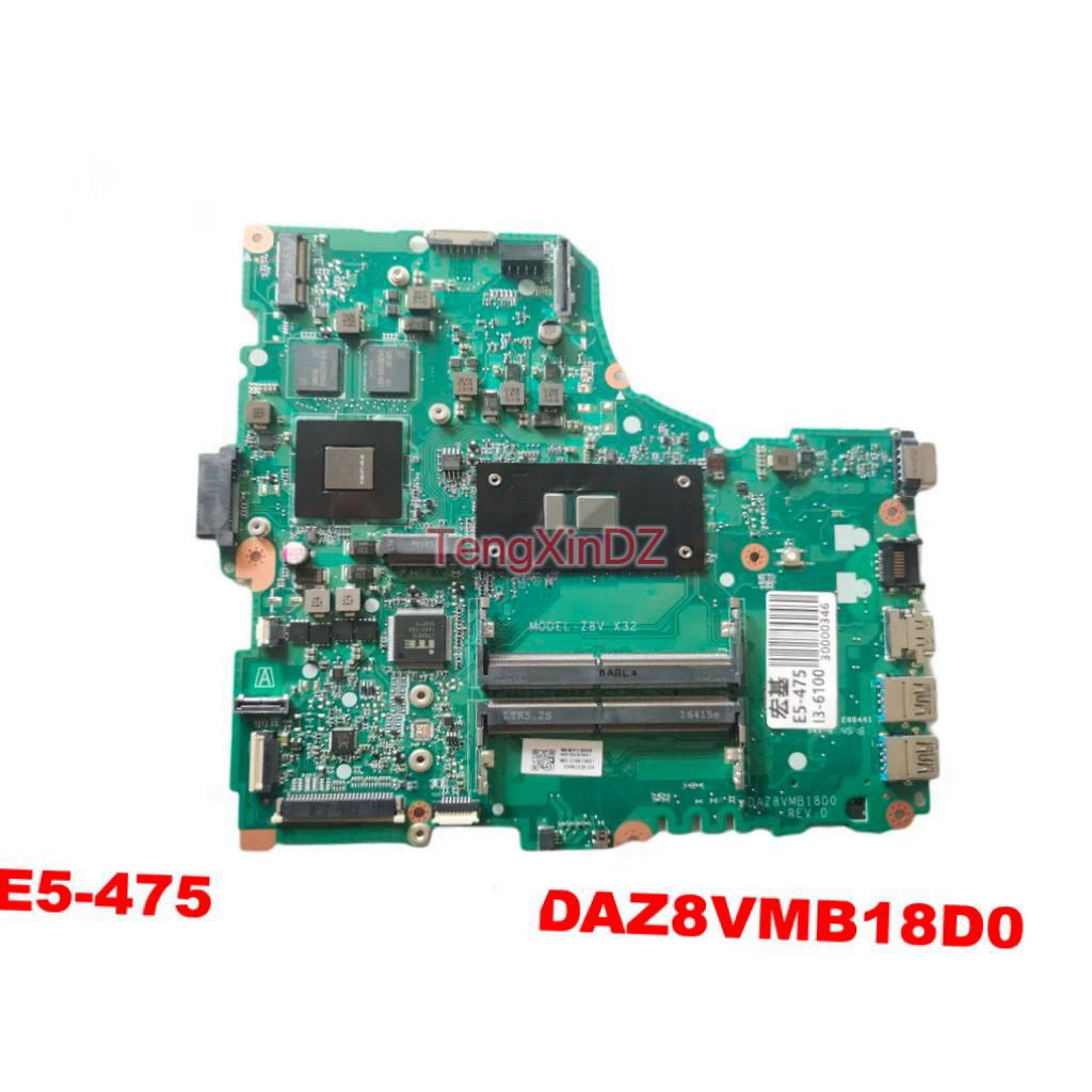ACER E5-475 E5-475G Laptop Mainboard-DAZ8VMB18D0 Mesin Motherboard