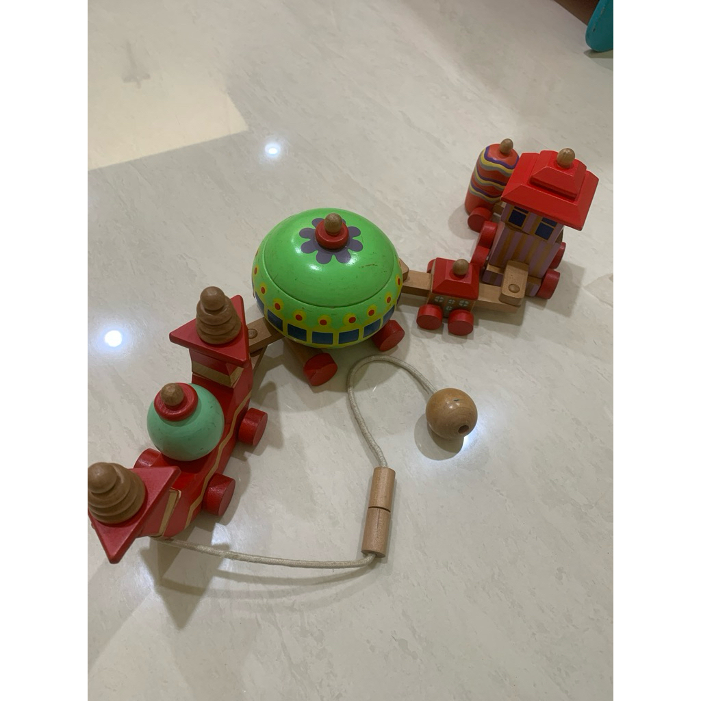 mainan kayu go green good quality preloved