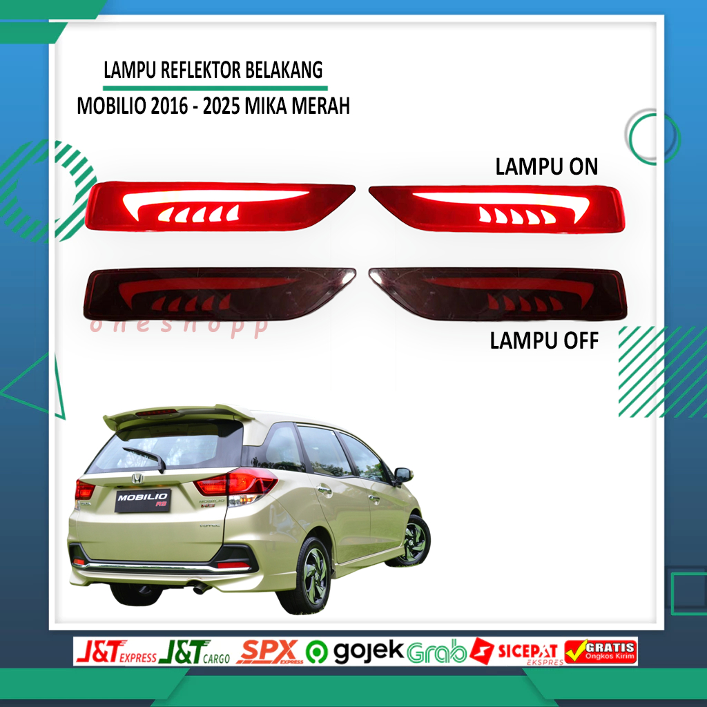 LAMPU LED REFLEKTOR BELAKANG MOBILIO 2016-2025 MIKA NERAH