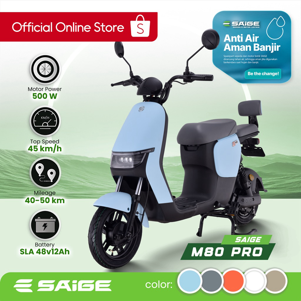 SEPEDA LISTRIK RODA 2 | SAIGE M80 PRO