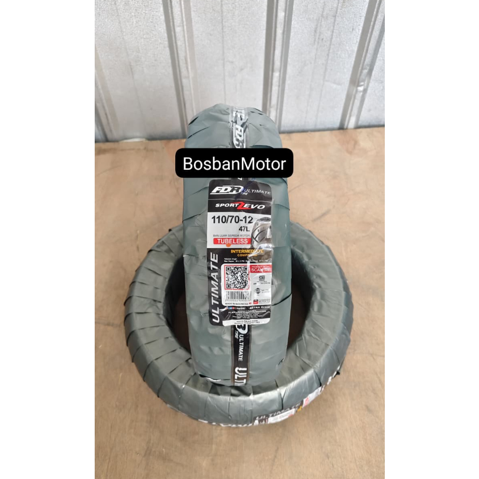 BAN FDR SPORT ZEVO 110/70-12 TUBELESS / BAN TUBLES / BAN MOTOR RING 12 / BAN FDR RING 12  / FAZZIO S