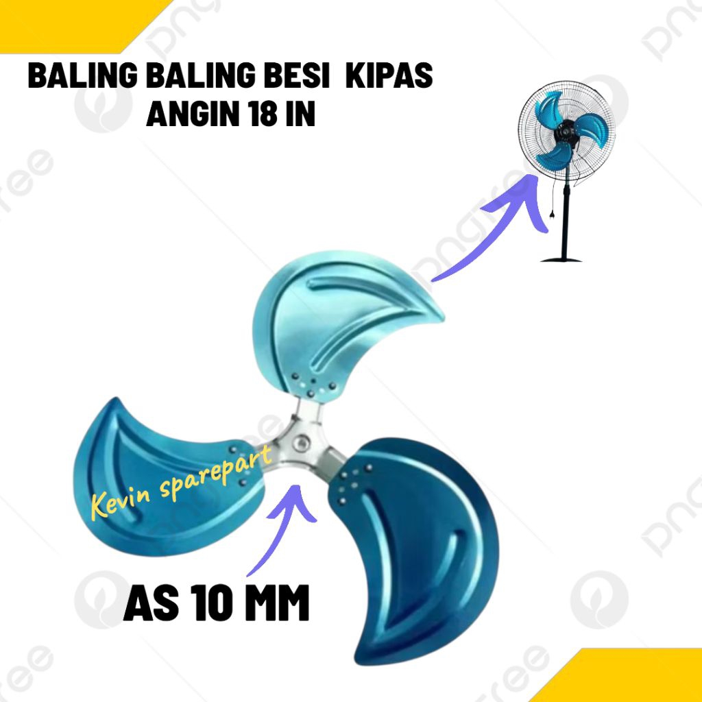 Baling Baling Besi Kipas Angin 18 in Universal As 10 mm Baling Baling Kipas Angin Turnado