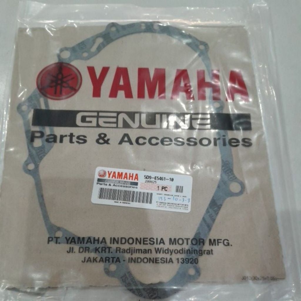 paking copling/ gasket cranskas cover 2 /paking kanan Jupiter Z Robot ori Yamaha 5D9-E5461-10