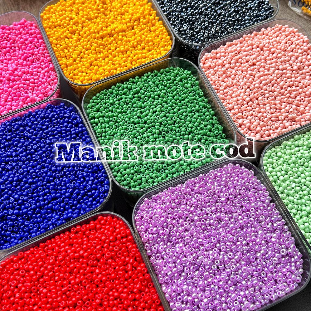 15gram Manik pasir 8.0 / 6.0 payet jepang 3mm / 4mm Bahan kerajinan cincin gelang Dan meronce