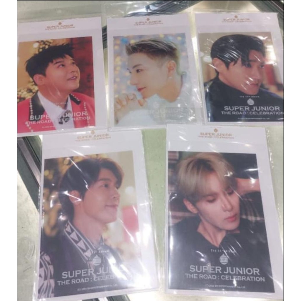 READY STOCK OFFICIAL MD HOLOGRAM PHOTOCARD SET CELEBRATION PC SUPER JUNIOR KYUHYUN DONGHAE SHINDONG 