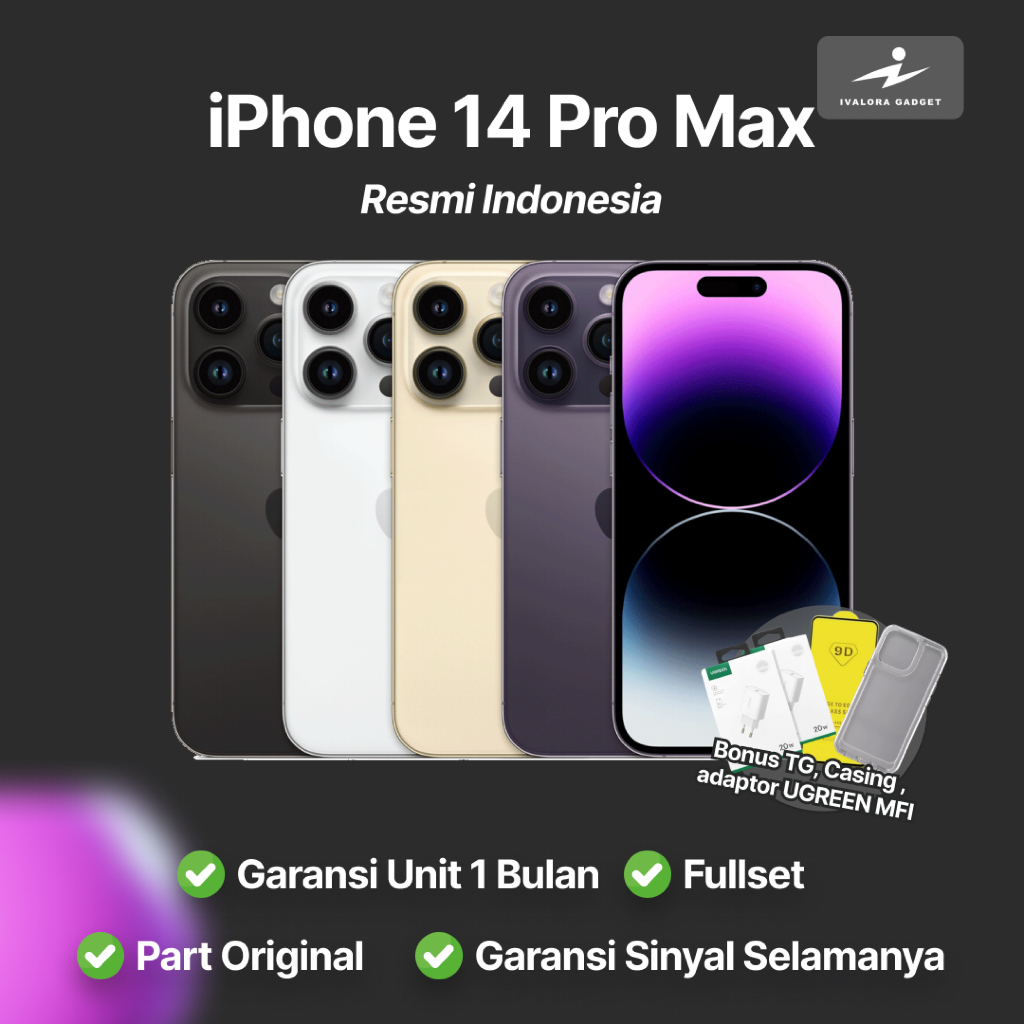IP 14 PRO MAX 256/512 GB RESMI INDONESIA