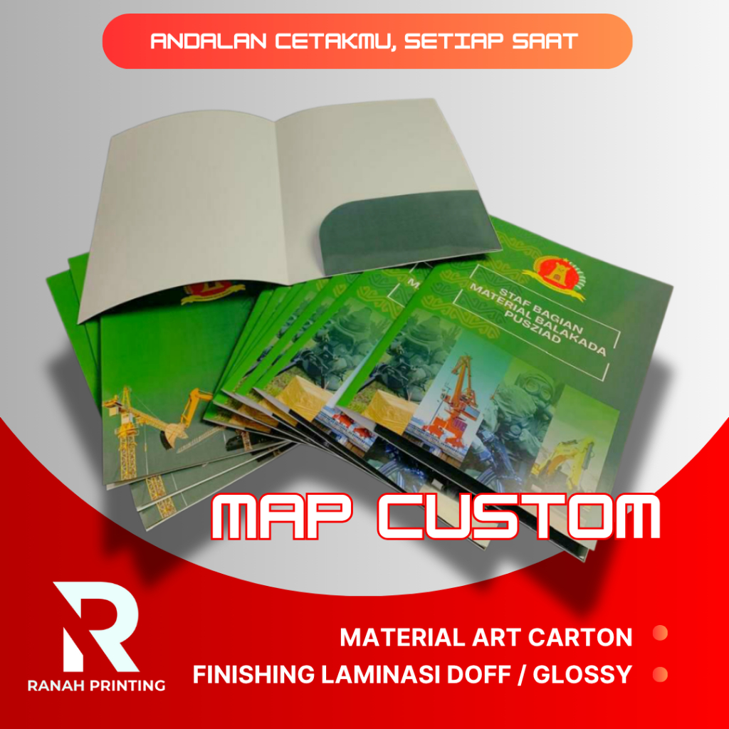Cetak Map Folder F4 / Map Sekolah / Kantor / Map Kupingan Custom Jakarta