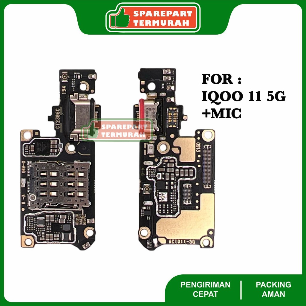 Flexible Konektor Papan Cas Charger For Vivo Iqoo 11 5G +Mic Fast Charging