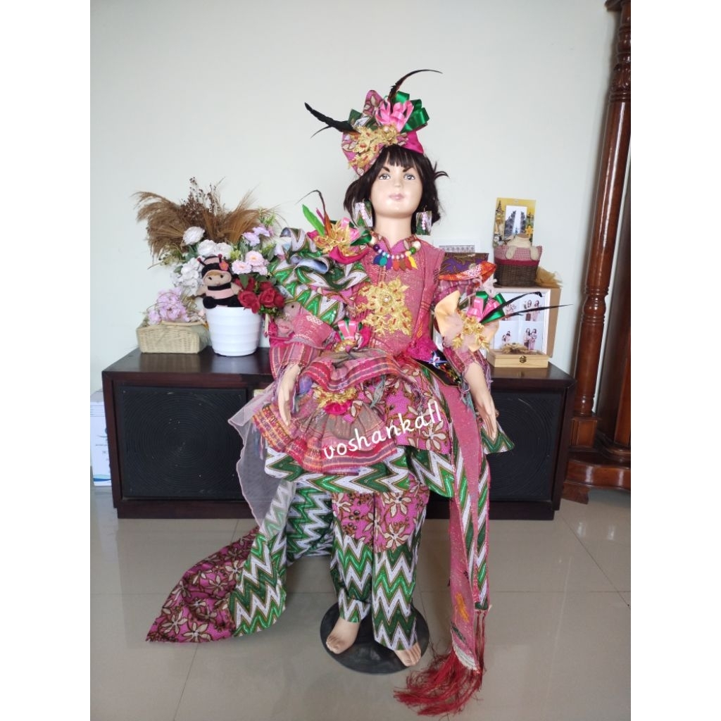 Dress anak batik Premium glow songket sandum Etnik Nusantara wastra