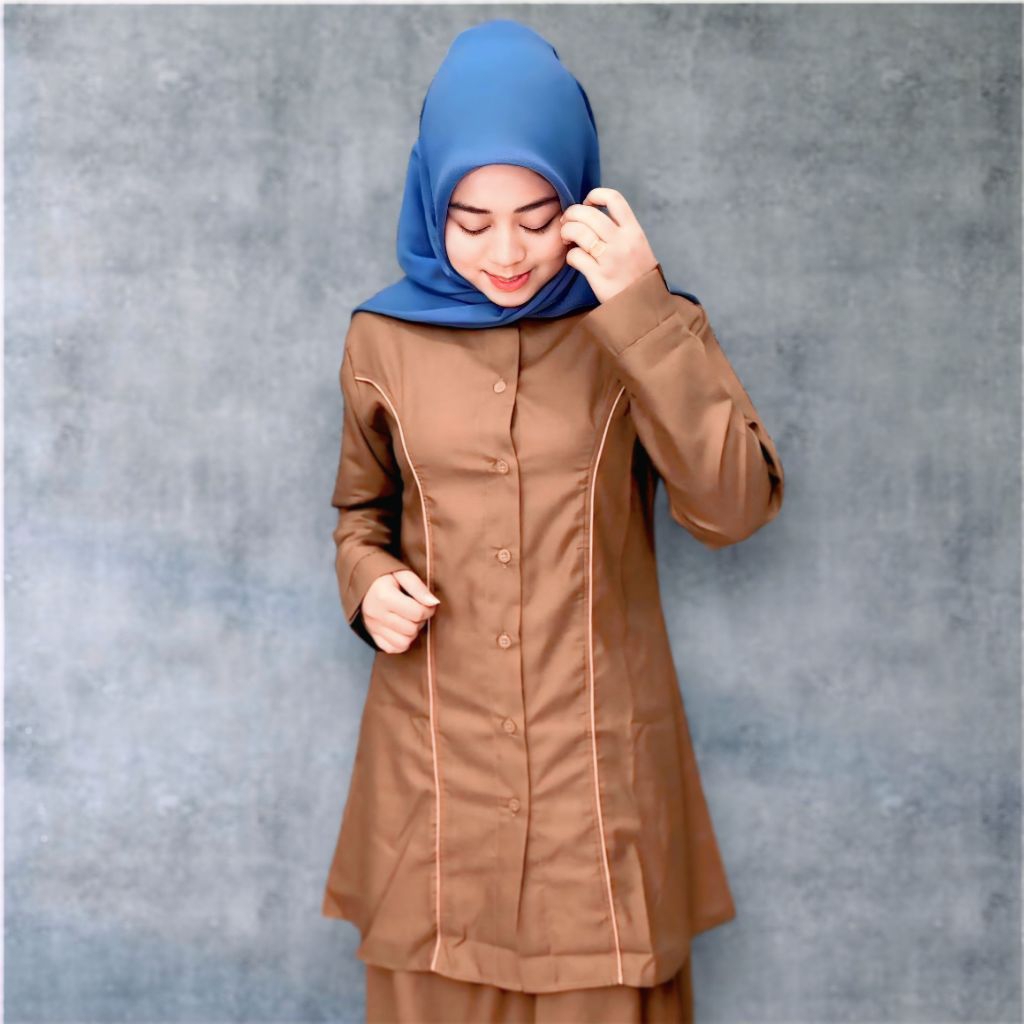Stelan Rok Baju Kerja Pemda | Stelan Baju Pemda | Bahan Toyobo Premium